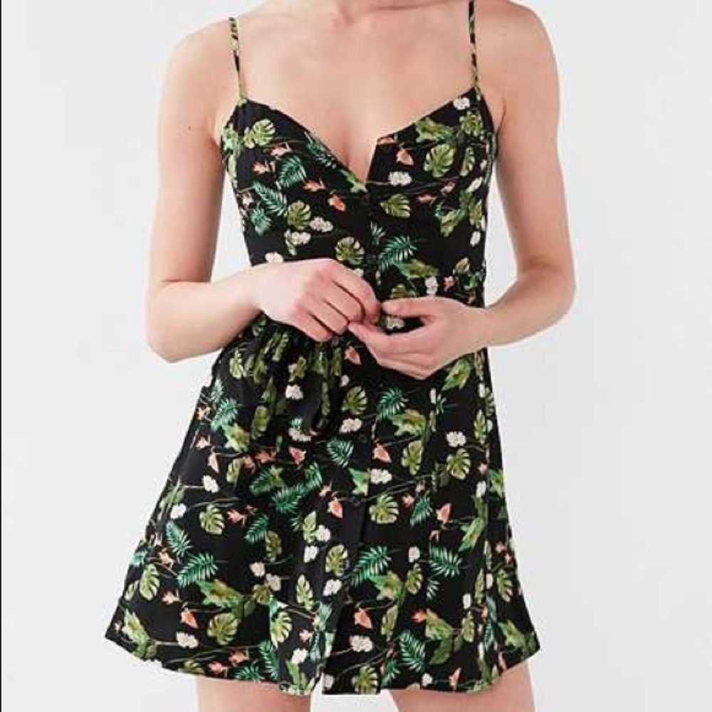 Urban Outfitters Leaf Print Dress